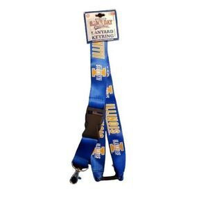 Illinois Lanyard Blue Gold Keyring Lanyard NEW